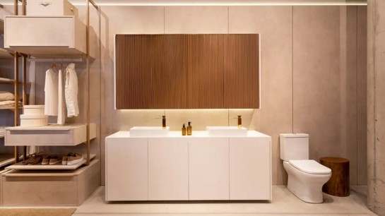 Existem diversas opções de acessórios que podem ser utilizadas em salas de banho